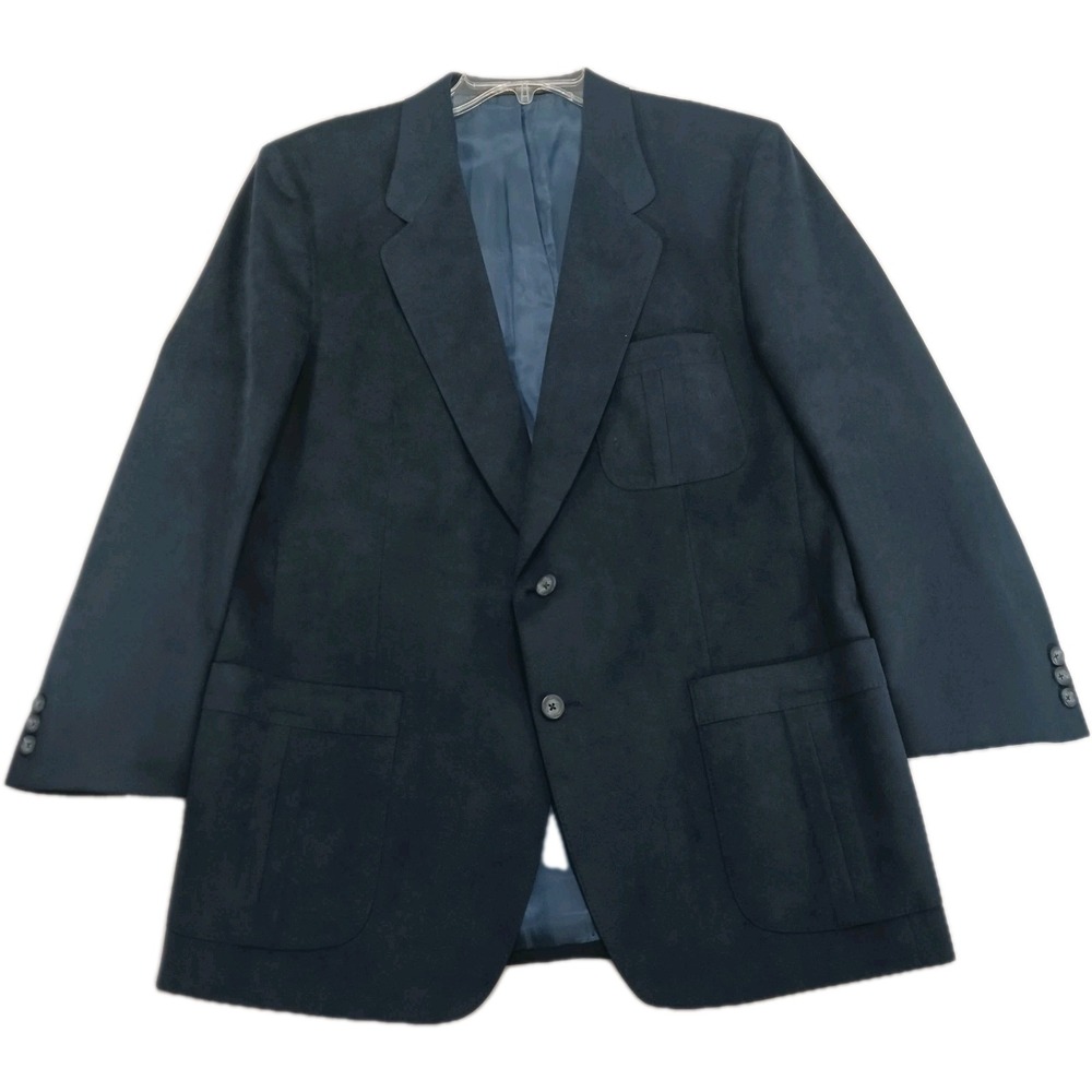 Kingsridge Mens Navy Blue Suede Imperial Roper Western Blazer